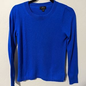 J.CREW Royal Blue 100% Cashmere Sweater